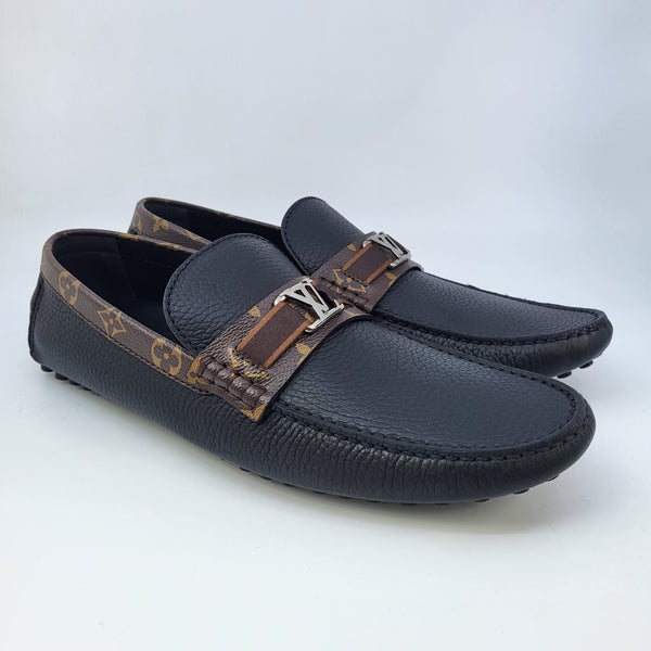 Louis Vuitton Taiga Hockenheim Moccasin Loafers 8.5 Black