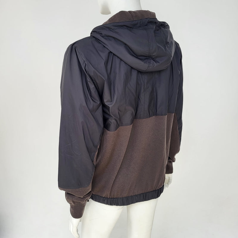 Black & Brown Hooded Jacket