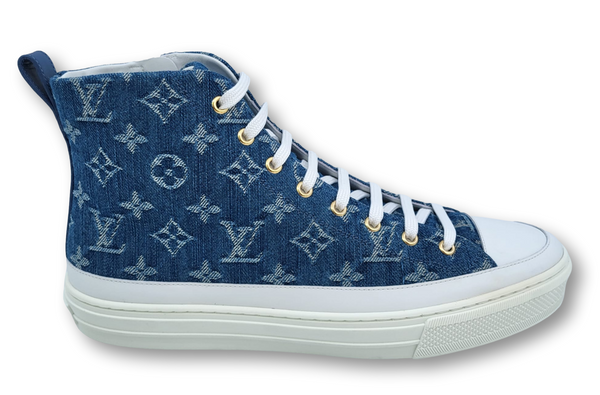 Tattoo Sneaker Boot Monogram Denim – Luxuria & Co.