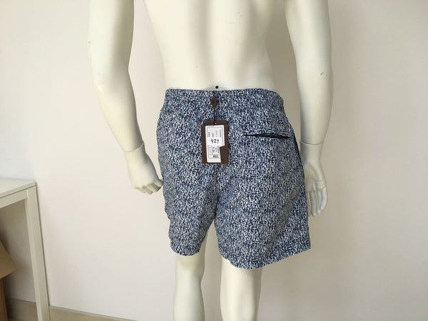 New Louis Vuitton Men's Swim Trunks. Blue and White Accents