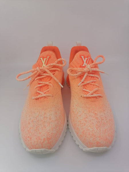 Louis Vuitton Orange & White knit VNR Sneakers for Sale in Grand