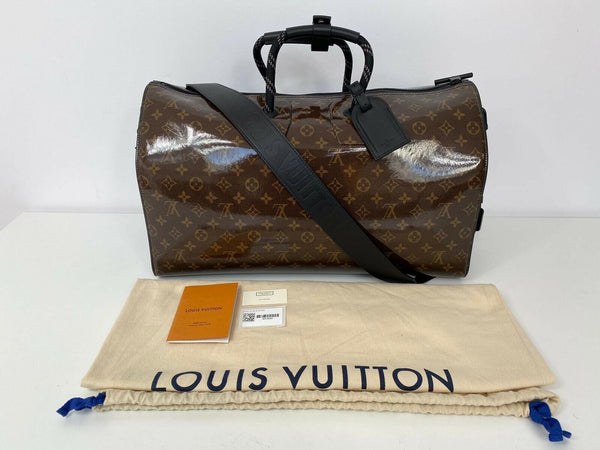 LOUIS VUITTON Keepall 55 Bandouliere Monogram Eclipse Travel Bag