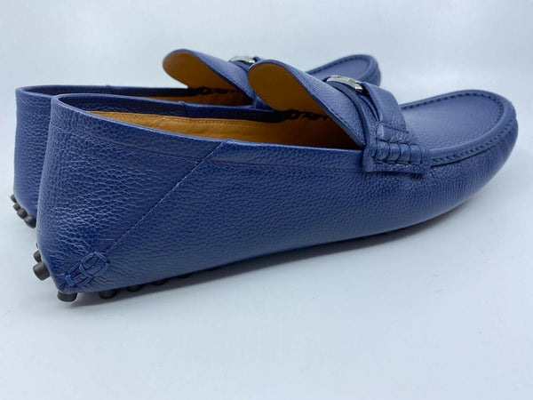 Louis Vuitton Men's Blue Leather Hockenheim Car Shoe Open Back