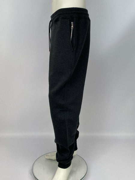 Louis Vuitton Wool and Leather Jogpants Dark Night Blue. Size 3L