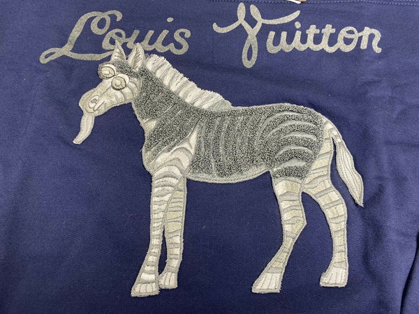 Louis Vuitton Men's Navy Cotton Chapman Zebra Sweater – Luxuria & Co.