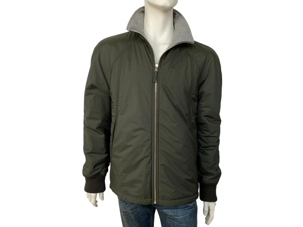 Louis Vuitton Men's Khaki Gray Cashmere Reversible Jacket
