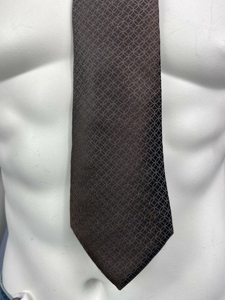 Authentic Louis Vuitton Monogram Cravat Necktie Tie Silk Blue LV 4847G