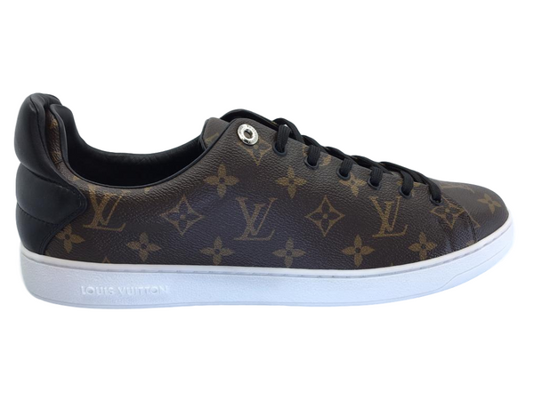 Louis Vuitton Black Leather and Monogram Canvas Trainers Sneakers Size 39