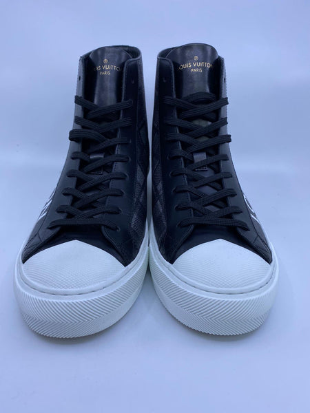 AUTH LOUIS VUITTON LV TATTOO FRAGMENT MEN HIGH TOP SNEAKERS BOOT LV 6.5 /  7.5US