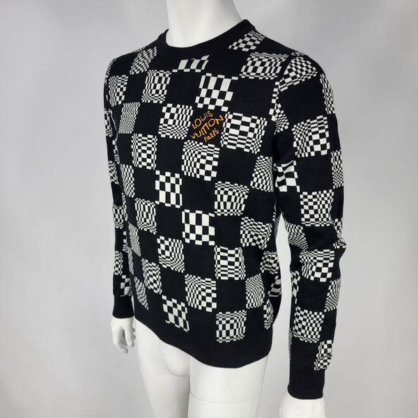 Louis Vuitton Damier Crew Neck Pullover - Black Sweaters, Clothing -  LOU394061