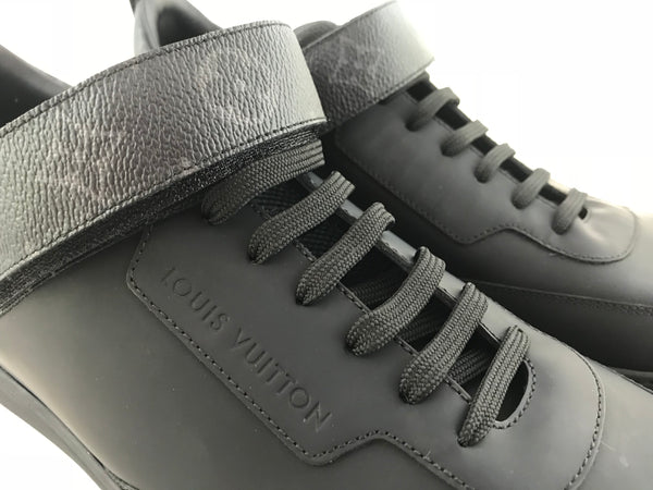 Louis Vuitton Monogram Canvas and Silver Leather Velcro Sneakers