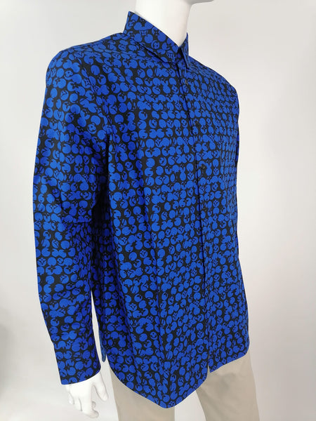 Louis Vuitton Men's Blue Cotton Monogram Camo DNA Shirt size S