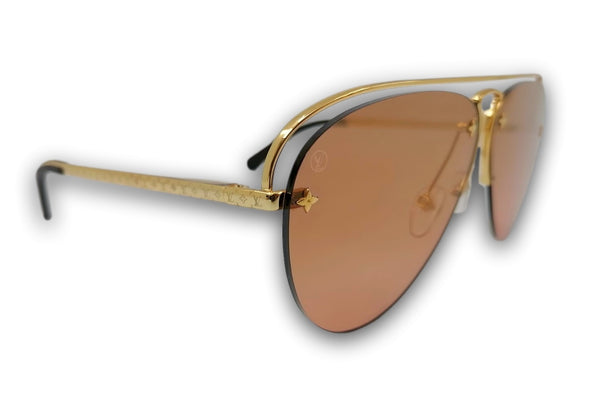 Louis Vuitton Blue Acetate Z0363w Gradient Oversized Sunglasses