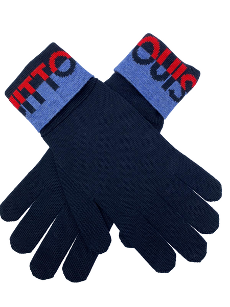 Louis Vuitton Men's Gray Blue 100% Wool Horizon Gloves – Luxuria & Co.