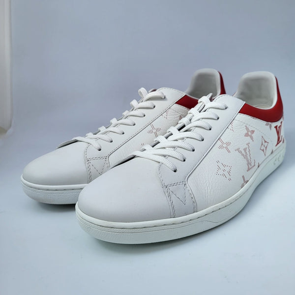 REC0045 LOUIS VUITTON LUXEMBOURG LOW - WHITE/RED - UK 8 - Sneakers ER