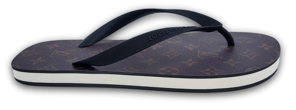 Louis Vuitton LV Molitor Black Rubber Sandals Thongs Slides