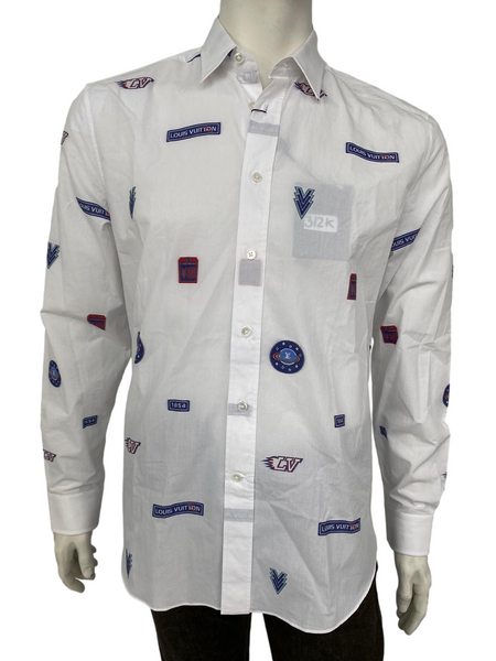 Louis Vuitton Men's Blue Cotton Regular Fit Astronaut Shirt – Luxuria & Co.