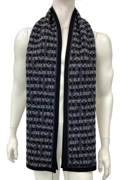 vuitton scarf grey