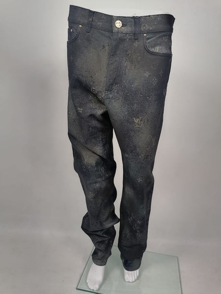Louis Vuitton LV Spray Denim Pants, Multi, 36