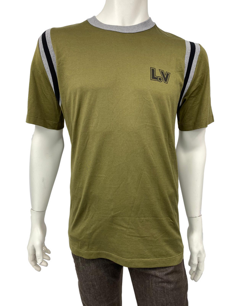 Louis Vuitton Men's Khaki Cotton Varsity Printed Aloha T-Shirt – Luxuria &  Co.
