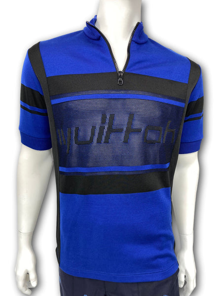 Louis Vuitton Men's Blue Cotton Polyester Vuitton Jacquard Cycling
