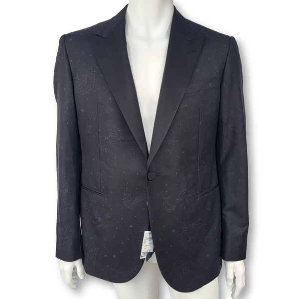 Louis Vuitton Single-Breasted Wool Pont Neuf Suit Night Blue. Size 50