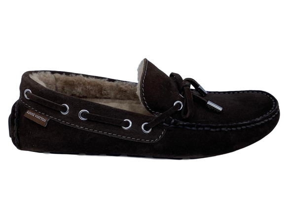 Louis Vuitton Men's Brown Suede Arizona Car Shoe Loafer – Luxuria