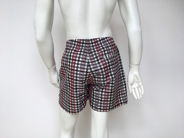 Louis Vuitton Men's Checkered Silk Monogram Boxer Shorts size 34 US