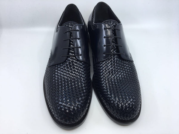 Louis Vuitton Men's Navy Leather Voltaire Derby Shoes size 8 US / 7 LV