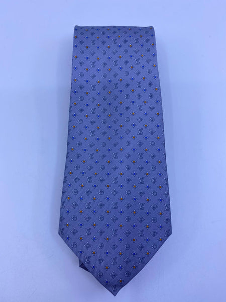 Louis Vuitton Men's Royal Blue 100% Silk Monogram Tie – Luxuria & Co.