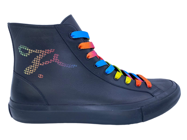 Louis Vuitton Men's Navy Leather Tattoo Sneaker Boot – Luxuria & Co.