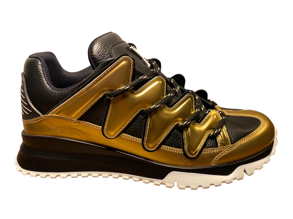 Louis Vuitton Men's Balck & Gold Leather Zig Zag Sneaker – Luxuria