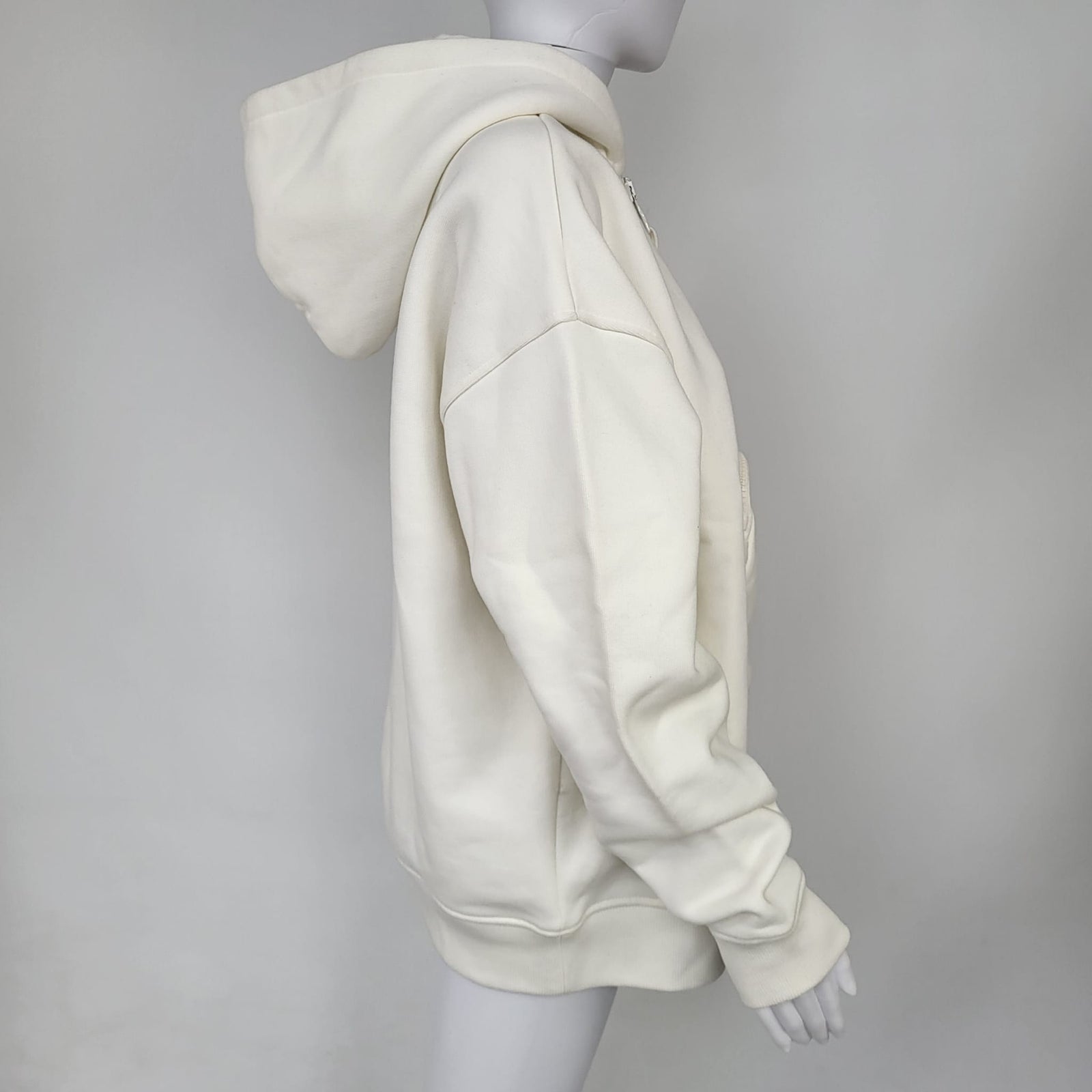 Louis Vuitton Men's Off-White Cotton 3D Patched Pocket Half Zipped