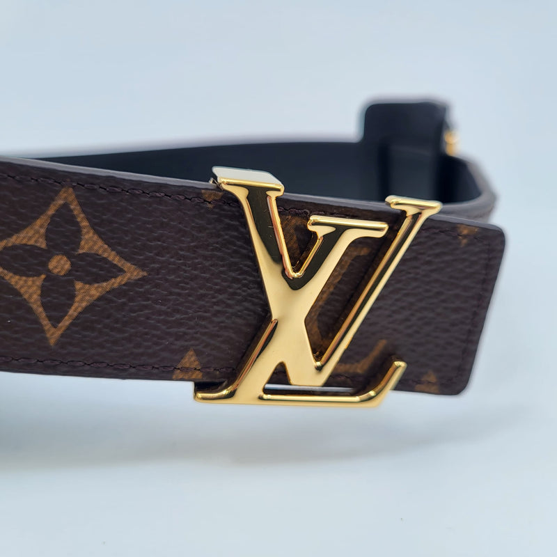 Lv circle leather belt Louis Vuitton Brown size 75 cm in Leather