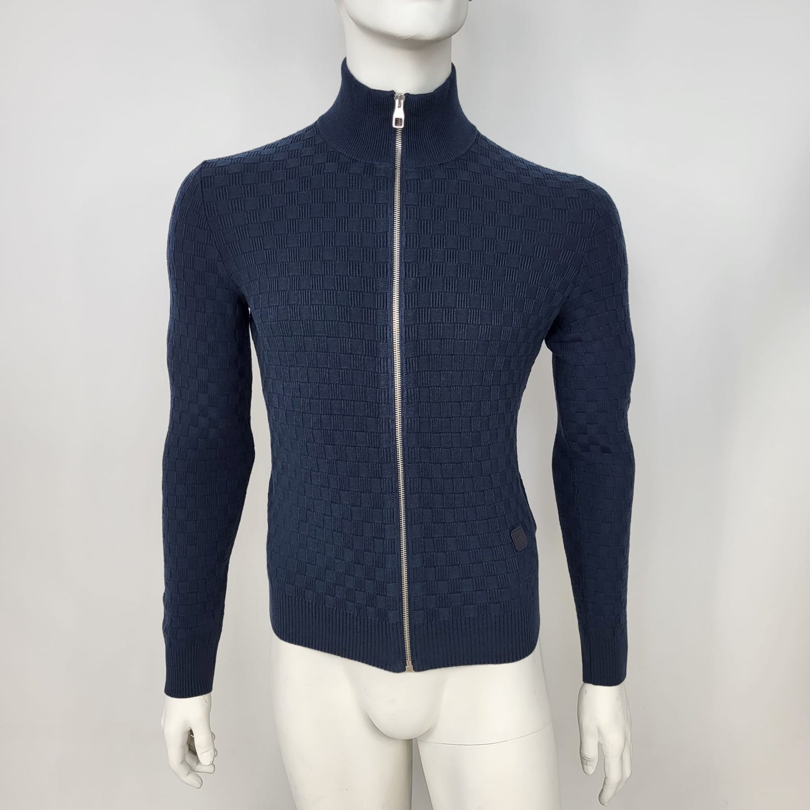 Louis Vuitton Men's Navy Cotton Damier Cardigan – Luxuria & Co.