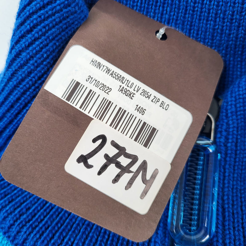 Louis Vuitton Men's Blue Wool L. Vuitton Zip Blouson Cardigan – Luxuria &  Co.