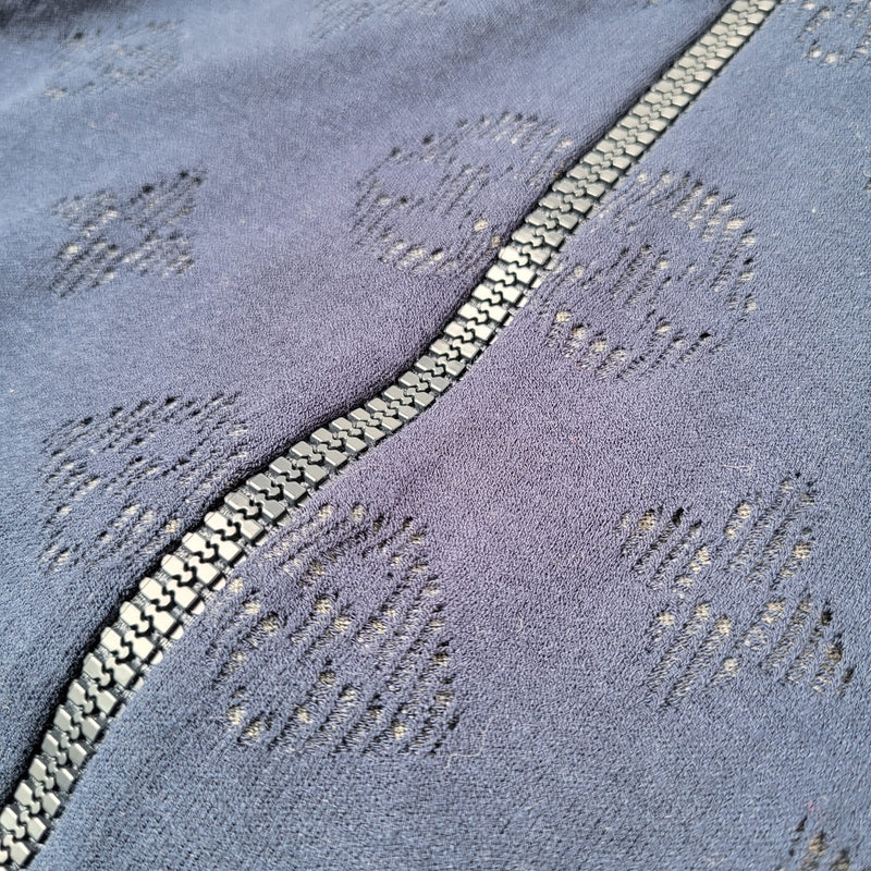 Louis Vuitton Men's Navy Cotton Blend LVSE Drop Needle Monogram