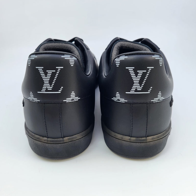 LOUIS VUITTON Calfskin Luxembourg Samothrace Sneakers 9 Black Purple Green  1302014