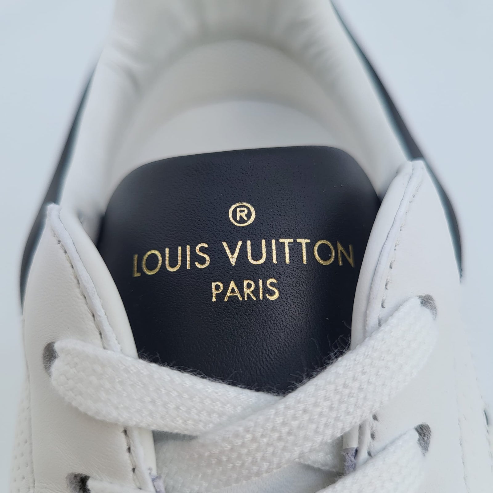 Louis Vuitton Men's Black & White Leather Luxembourg Sneaker