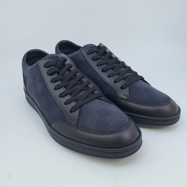 LOUIS VUITTON d'Amier Sneakers Shoes 5.5 Beige X Brown Authentic Men Used