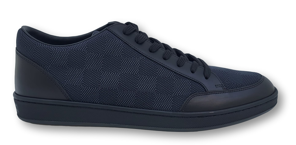 Louis Vuitton Black Damier Graphite Pattern Leather Sneakers UK 9 | 10