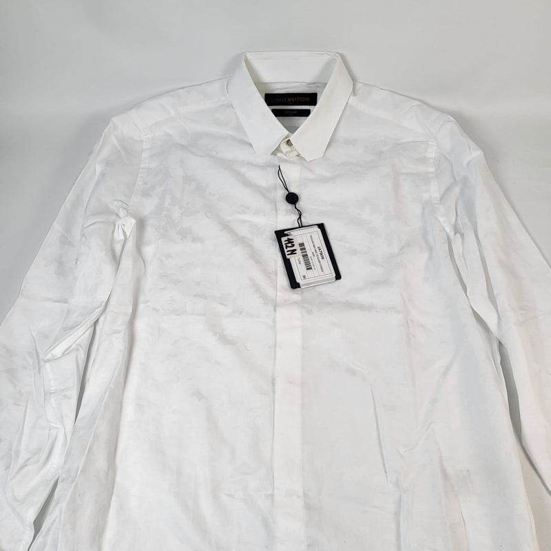 Louis Vuitton Men's White Cotton DNA Camo Jacquard Shirt – Luxuria & Co.