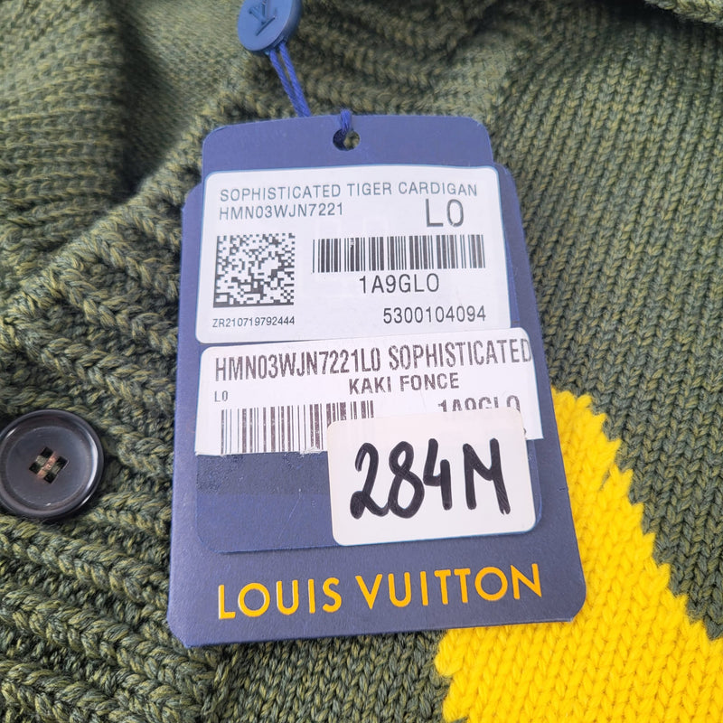 Louis Vuitton Grey Tiger Logo Knit Sweater