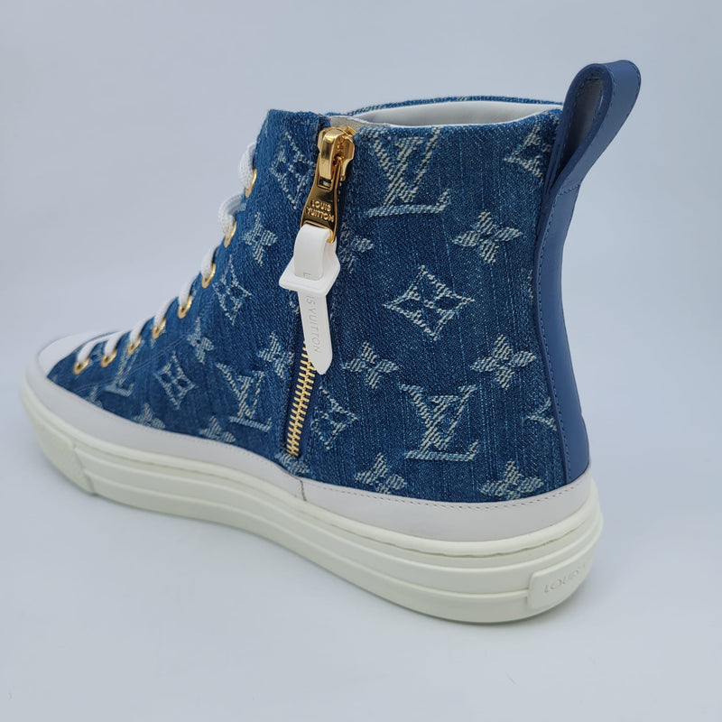 Louis Vuitton Women's Monogram Denim Stellar Sneaker Boot – Luxuria & Co.
