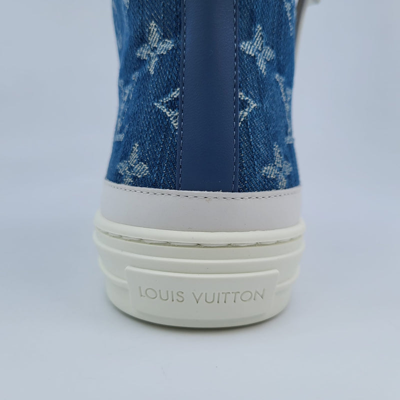 LOUIS VUITTON Monogram Giant Stellar Sneaker Boots 37.5 Rose Rouge 418290