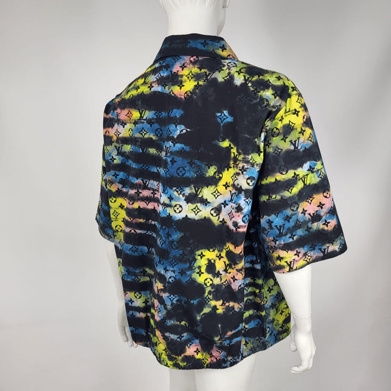 Louis Vuitton Zipped Monogram Tie-Dye Shirt Multicolor Men's