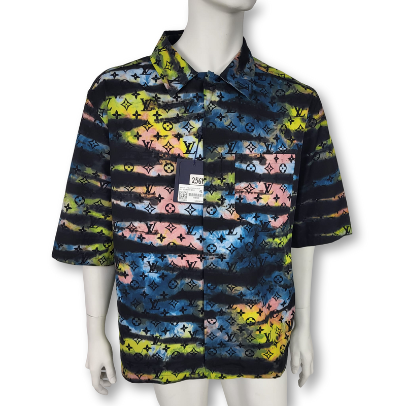 Louis Vuitton Zipped Monogram Tie-Dye Shirt Multicolor for Men
