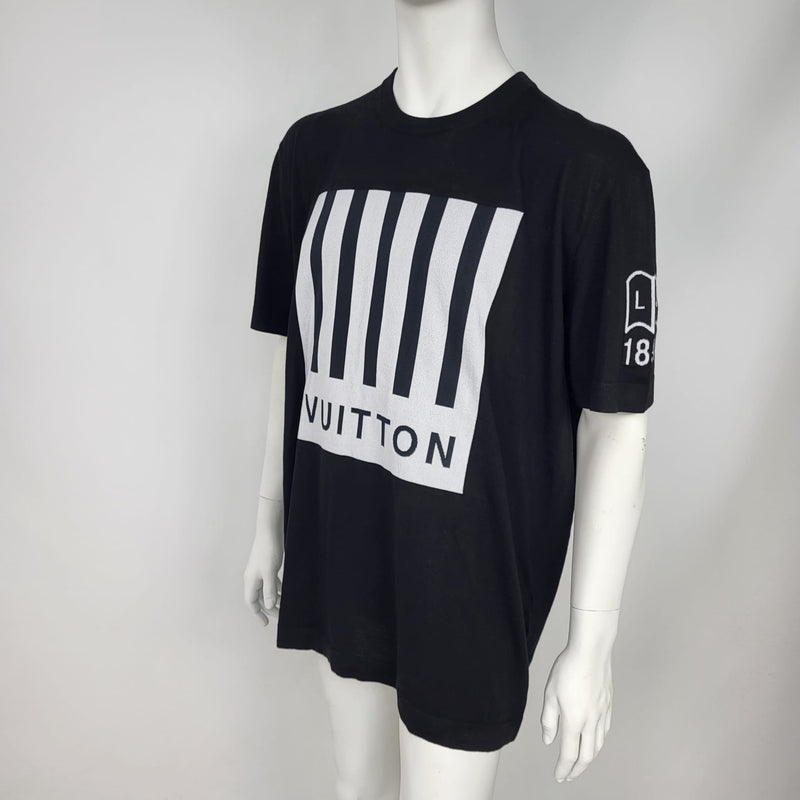 LOUIS VUITTON *Barcode & EARTH 1954 Tee* XL Cozy Soft T-Shirt Black LV  Monogram!