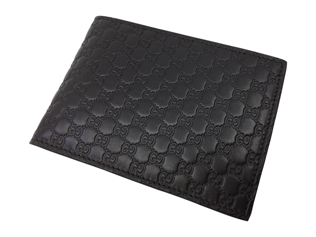 Gucci Dark Brown Guccissima Leather Web Bi Fold Wallet Gucci | The Luxury  Closet
