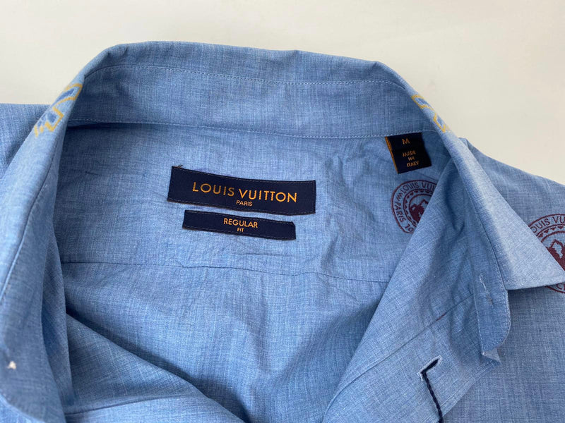 Louis Vuitton Men's Green Cotton Monogram Classic Shirt – Luxuria & Co.